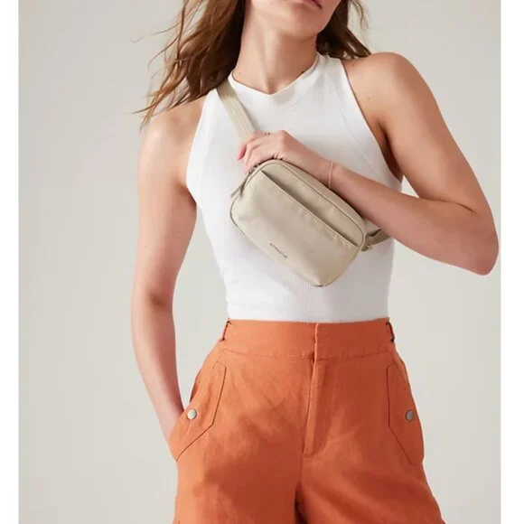 Athleta Oak Beige All About The Crossbody Belt Bag - Picture 3 of 14